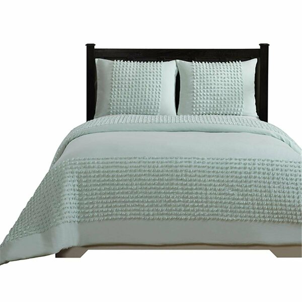 Better Trends Olivia Collection 100% Cotton King Comforter Set in Turquoise QUOLKITQ